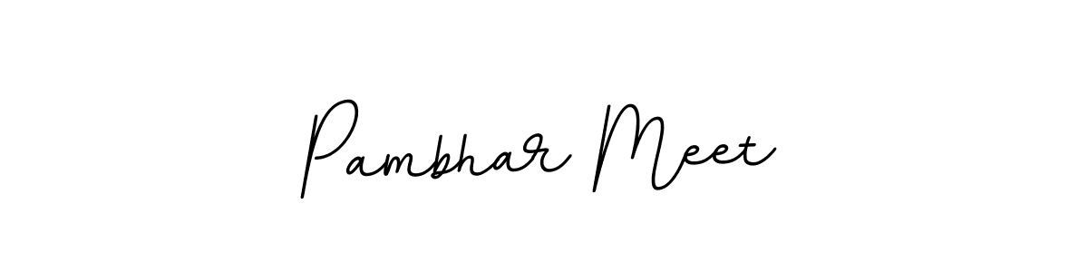 How to make Pambhar Meet name signature. Use BallpointsItalic-DORy9 style for creating short signs online. This is the latest handwritten sign. Pambhar Meet signature style 11 images and pictures png