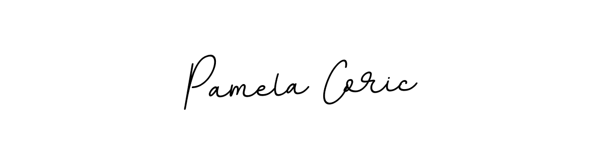 How to make Pamela Coric name signature. Use BallpointsItalic-DORy9 style for creating short signs online. This is the latest handwritten sign. Pamela Coric signature style 11 images and pictures png