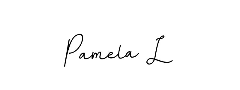 Use a signature maker to create a handwritten signature online. With this signature software, you can design (BallpointsItalic-DORy9) your own signature for name Pamela L. Pamela L signature style 11 images and pictures png