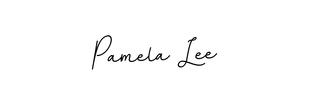 How to make Pamela Lee name signature. Use BallpointsItalic-DORy9 style for creating short signs online. This is the latest handwritten sign. Pamela Lee signature style 11 images and pictures png