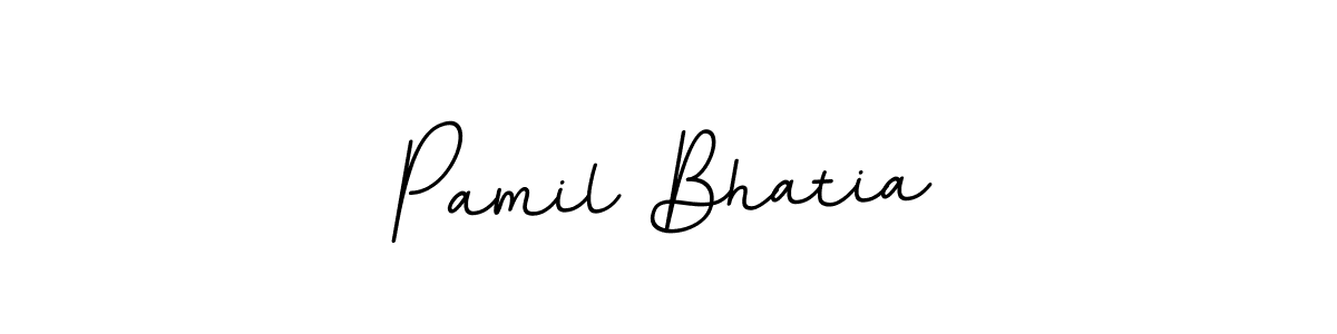 You can use this online signature creator to create a handwritten signature for the name Pamil Bhatia. This is the best online autograph maker. Pamil Bhatia signature style 11 images and pictures png