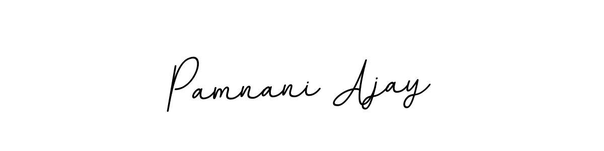 This is the best signature style for the Pamnani Ajay name. Also you like these signature font (BallpointsItalic-DORy9). Mix name signature. Pamnani Ajay signature style 11 images and pictures png