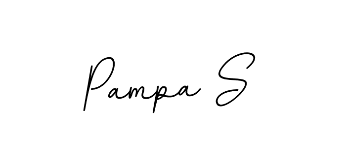 How to make Pampa S name signature. Use BallpointsItalic-DORy9 style for creating short signs online. This is the latest handwritten sign. Pampa S signature style 11 images and pictures png
