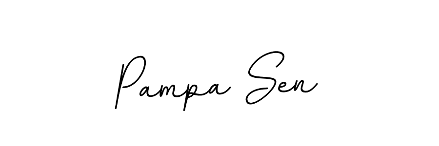 How to make Pampa Sen name signature. Use BallpointsItalic-DORy9 style for creating short signs online. This is the latest handwritten sign. Pampa Sen signature style 11 images and pictures png