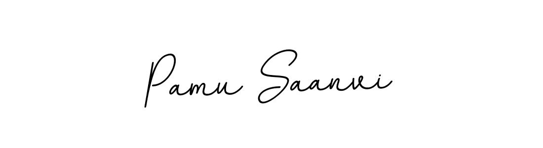 Create a beautiful signature design for name Pamu Saanvi. With this signature (BallpointsItalic-DORy9) fonts, you can make a handwritten signature for free. Pamu Saanvi signature style 11 images and pictures png