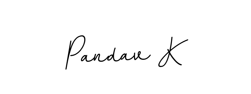 Make a beautiful signature design for name Pandav K. With this signature (BallpointsItalic-DORy9) style, you can create a handwritten signature for free. Pandav K signature style 11 images and pictures png