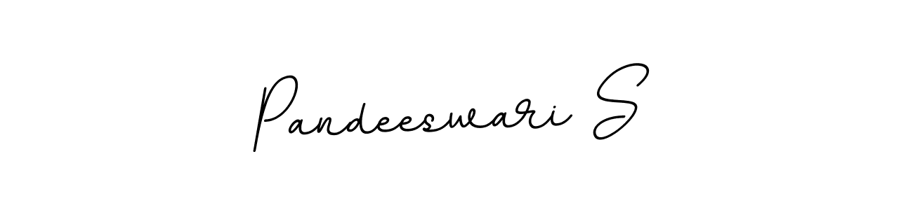 This is the best signature style for the Pandeeswari S name. Also you like these signature font (BallpointsItalic-DORy9). Mix name signature. Pandeeswari S signature style 11 images and pictures png