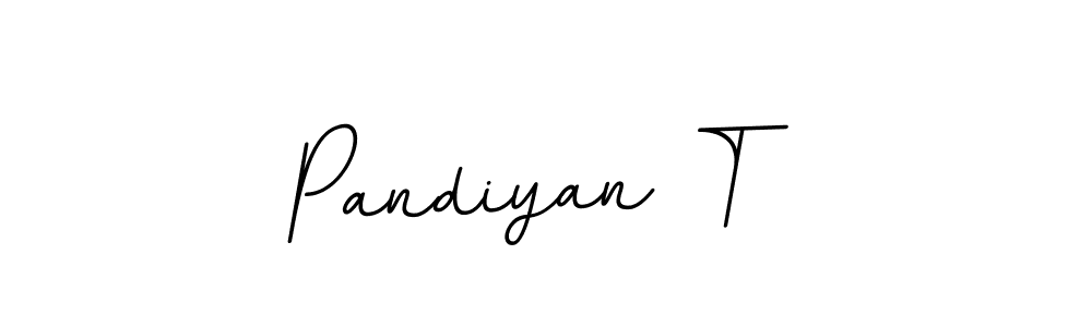 Make a beautiful signature design for name Pandiyan T. With this signature (BallpointsItalic-DORy9) style, you can create a handwritten signature for free. Pandiyan T signature style 11 images and pictures png