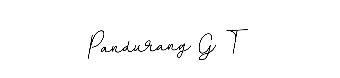 You should practise on your own different ways (BallpointsItalic-DORy9) to write your name (Pandurang G T) in signature. don't let someone else do it for you. Pandurang G T signature style 11 images and pictures png