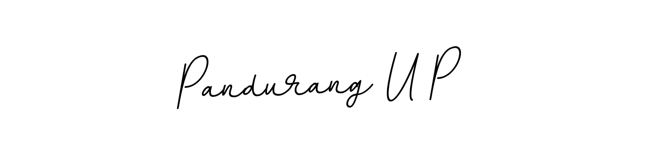 Pandurang U P stylish signature style. Best Handwritten Sign (BallpointsItalic-DORy9) for my name. Handwritten Signature Collection Ideas for my name Pandurang U P. Pandurang U P signature style 11 images and pictures png