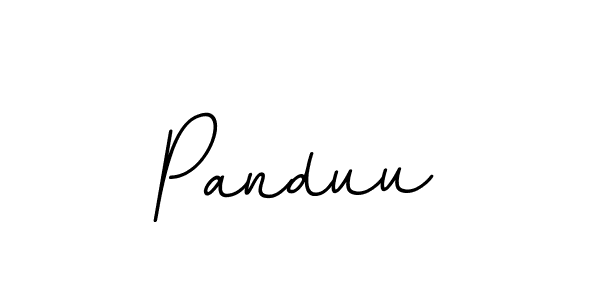 Design your own signature with our free online signature maker. With this signature software, you can create a handwritten (BallpointsItalic-DORy9) signature for name Panduu. Panduu signature style 11 images and pictures png