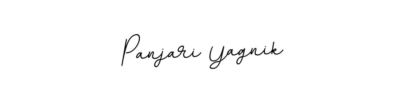 Design your own signature with our free online signature maker. With this signature software, you can create a handwritten (BallpointsItalic-DORy9) signature for name Panjari Yagnik. Panjari Yagnik signature style 11 images and pictures png