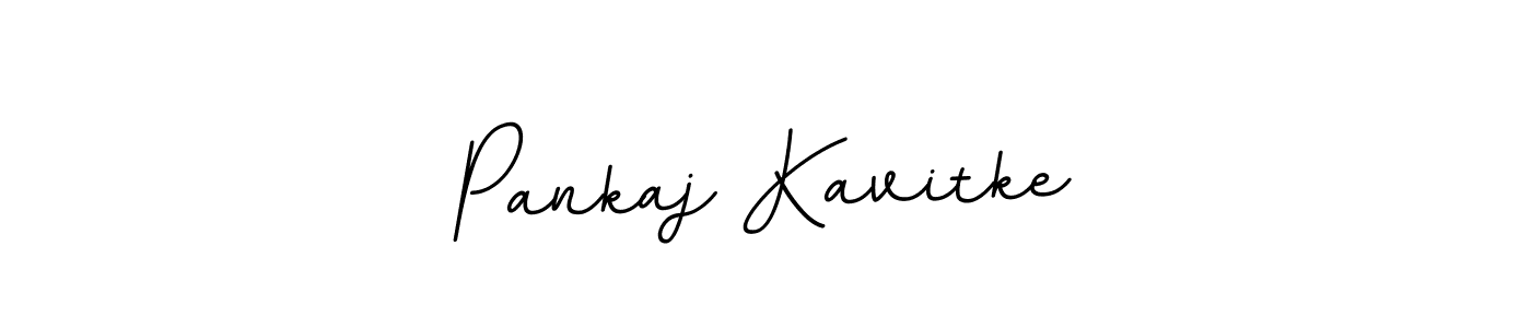 How to make Pankaj Kavitke name signature. Use BallpointsItalic-DORy9 style for creating short signs online. This is the latest handwritten sign. Pankaj Kavitke signature style 11 images and pictures png