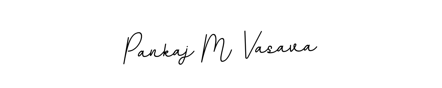 Design your own signature with our free online signature maker. With this signature software, you can create a handwritten (BallpointsItalic-DORy9) signature for name Pankaj M Vasava. Pankaj M Vasava signature style 11 images and pictures png