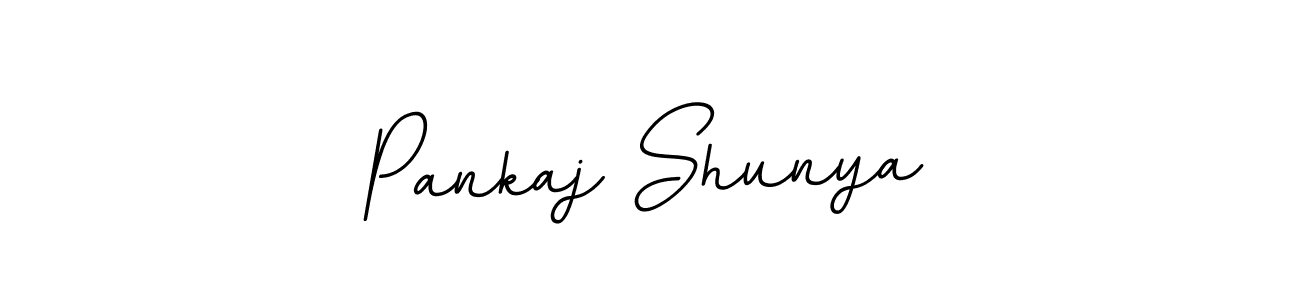 Design your own signature with our free online signature maker. With this signature software, you can create a handwritten (BallpointsItalic-DORy9) signature for name Pankaj Shunya. Pankaj Shunya signature style 11 images and pictures png