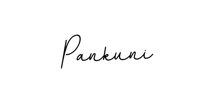 Pankuni stylish signature style. Best Handwritten Sign (BallpointsItalic-DORy9) for my name. Handwritten Signature Collection Ideas for my name Pankuni. Pankuni signature style 11 images and pictures png