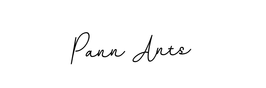 Design your own signature with our free online signature maker. With this signature software, you can create a handwritten (BallpointsItalic-DORy9) signature for name Pann Ants. Pann Ants signature style 11 images and pictures png