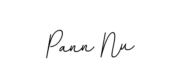 How to make Pann Nu name signature. Use BallpointsItalic-DORy9 style for creating short signs online. This is the latest handwritten sign. Pann Nu signature style 11 images and pictures png