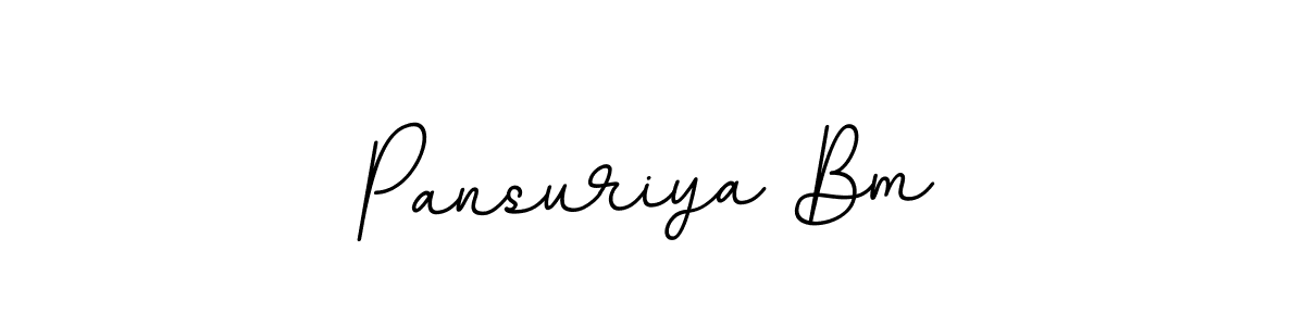 Create a beautiful signature design for name Pansuriya Bm. With this signature (BallpointsItalic-DORy9) fonts, you can make a handwritten signature for free. Pansuriya Bm signature style 11 images and pictures png