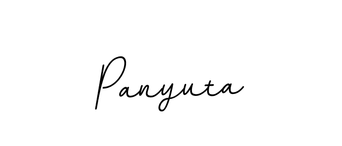 Make a beautiful signature design for name Panyuta. With this signature (BallpointsItalic-DORy9) style, you can create a handwritten signature for free. Panyuta signature style 11 images and pictures png