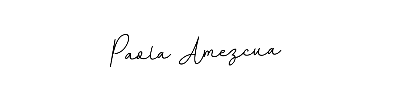 Create a beautiful signature design for name Paola Amezcua. With this signature (BallpointsItalic-DORy9) fonts, you can make a handwritten signature for free. Paola Amezcua signature style 11 images and pictures png