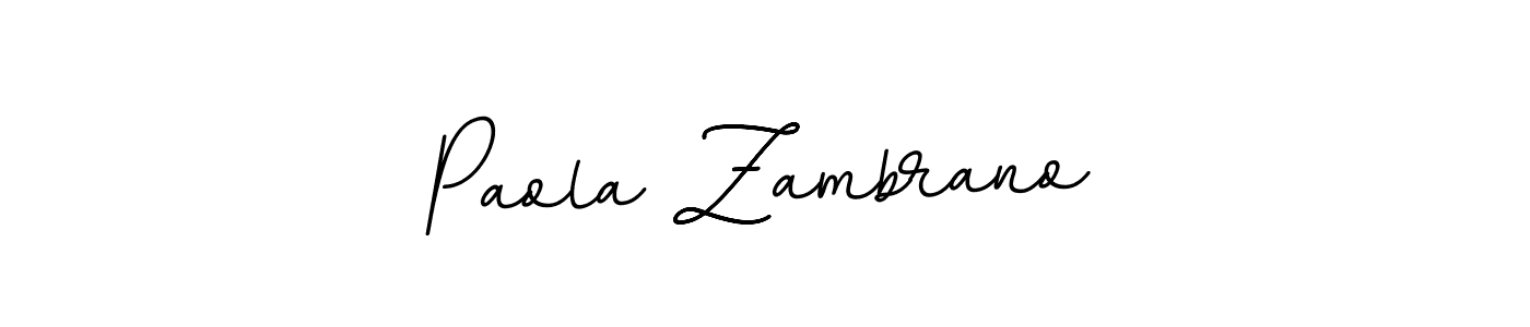 Use a signature maker to create a handwritten signature online. With this signature software, you can design (BallpointsItalic-DORy9) your own signature for name Paola Zambrano. Paola Zambrano signature style 11 images and pictures png