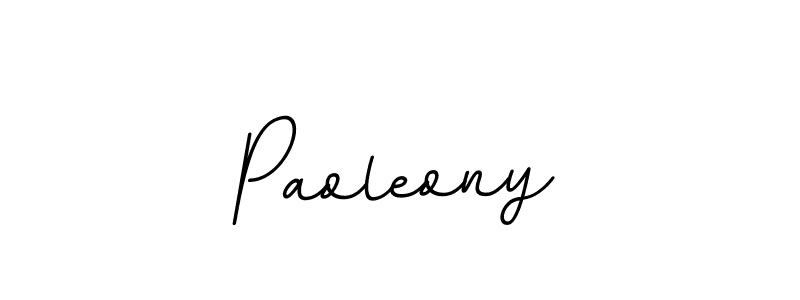 How to make Paoleony name signature. Use BallpointsItalic-DORy9 style for creating short signs online. This is the latest handwritten sign. Paoleony signature style 11 images and pictures png