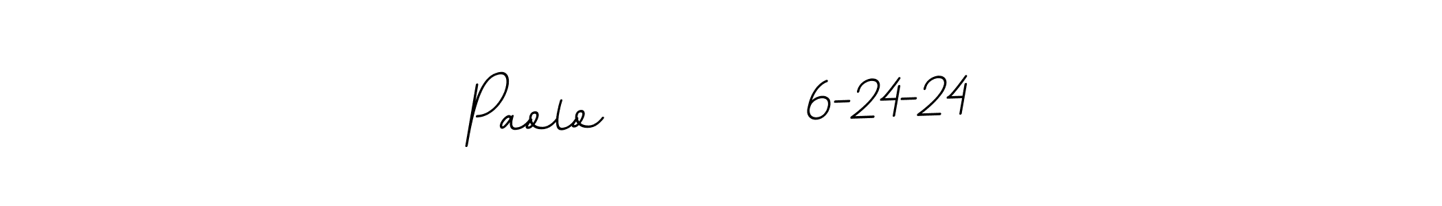 How to make Paolo         6-24-24 name signature. Use BallpointsItalic-DORy9 style for creating short signs online. This is the latest handwritten sign. Paolo         6-24-24 signature style 11 images and pictures png