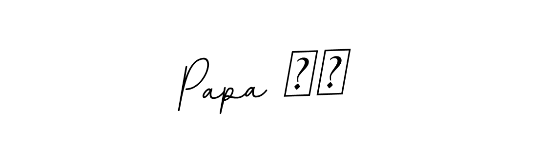Create a beautiful signature design for name Papa ❤️. With this signature (BallpointsItalic-DORy9) fonts, you can make a handwritten signature for free. Papa ❤️ signature style 11 images and pictures png