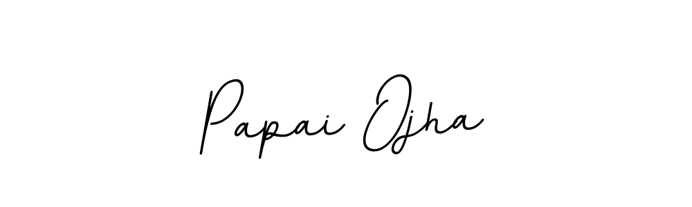 How to make Papai Ojha name signature. Use BallpointsItalic-DORy9 style for creating short signs online. This is the latest handwritten sign. Papai Ojha signature style 11 images and pictures png