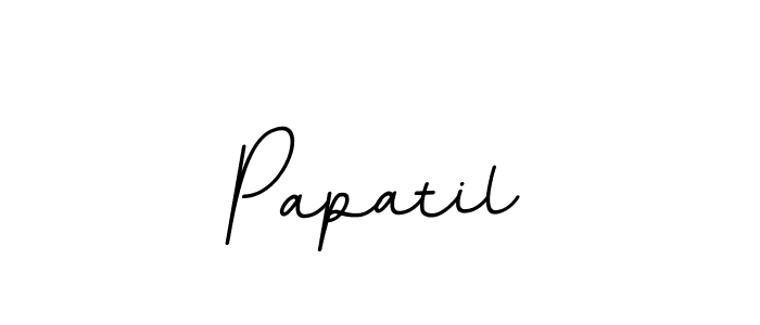 Create a beautiful signature design for name Papatil. With this signature (BallpointsItalic-DORy9) fonts, you can make a handwritten signature for free. Papatil signature style 11 images and pictures png