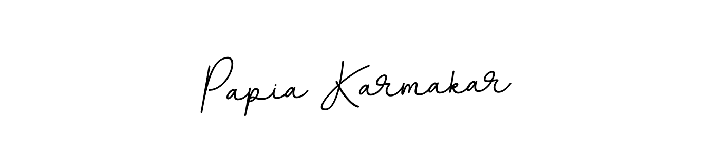 Create a beautiful signature design for name Papia Karmakar. With this signature (BallpointsItalic-DORy9) fonts, you can make a handwritten signature for free. Papia Karmakar signature style 11 images and pictures png