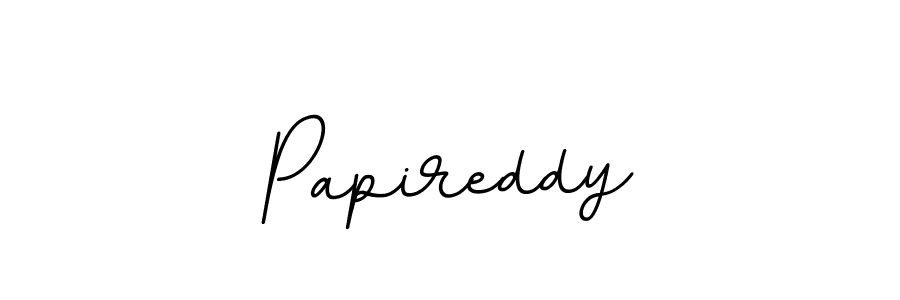 Use a signature maker to create a handwritten signature online. With this signature software, you can design (BallpointsItalic-DORy9) your own signature for name Papireddy. Papireddy signature style 11 images and pictures png