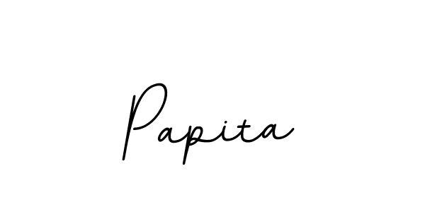 Design your own signature with our free online signature maker. With this signature software, you can create a handwritten (BallpointsItalic-DORy9) signature for name Papita. Papita signature style 11 images and pictures png