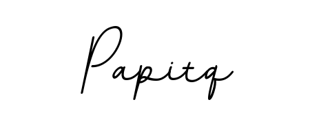 A stylish, flowing autograph style designed for name Papitq using BallpointsItalic-DORy9 typography. Perfect for digital creative projects. Papitq signature style 11 images and pictures png