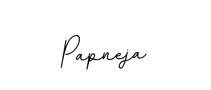 You should practise on your own different ways (BallpointsItalic-DORy9) to write your name (Papneja) in signature. don't let someone else do it for you. Papneja signature style 11 images and pictures png