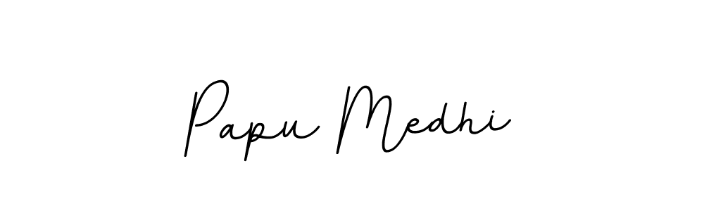 Make a beautiful signature design for name Papu Medhi. With this signature (BallpointsItalic-DORy9) style, you can create a handwritten signature for free. Papu Medhi signature style 11 images and pictures png