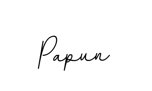 The best way (BallpointsItalic-DORy9) to make a short signature is to pick only two or three words in your name. The name Papun include a total of six letters. For converting this name. Papun signature style 11 images and pictures png