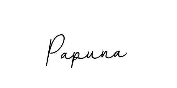 Use a signature maker to create a handwritten signature online. With this signature software, you can design (BallpointsItalic-DORy9) your own signature for name Papuna. Papuna signature style 11 images and pictures png