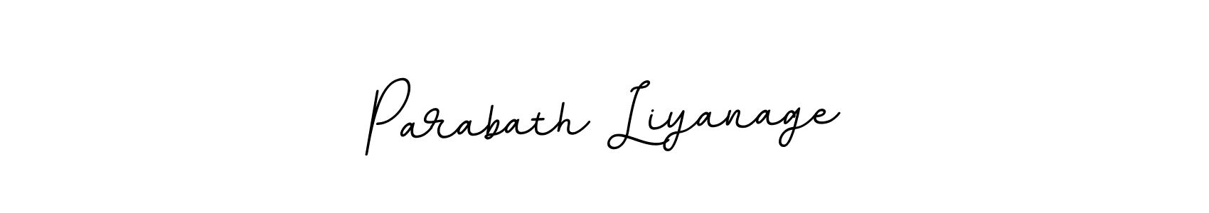Design your own signature with our free online signature maker. With this signature software, you can create a handwritten (BallpointsItalic-DORy9) signature for name Parabath Liyanage. Parabath Liyanage signature style 11 images and pictures png