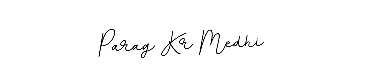 This is the best signature style for the Parag Kr Medhi name. Also you like these signature font (BallpointsItalic-DORy9). Mix name signature. Parag Kr Medhi signature style 11 images and pictures png