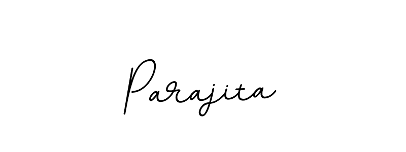 Design your own signature with our free online signature maker. With this signature software, you can create a handwritten (BallpointsItalic-DORy9) signature for name Parajita. Parajita signature style 11 images and pictures png