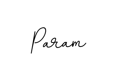 Design your own signature with our free online signature maker. With this signature software, you can create a handwritten (BallpointsItalic-DORy9) signature for name Param. Param signature style 11 images and pictures png