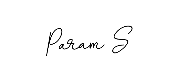 Design your own signature with our free online signature maker. With this signature software, you can create a handwritten (BallpointsItalic-DORy9) signature for name Param S. Param S signature style 11 images and pictures png