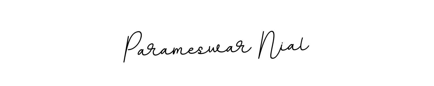 Make a beautiful signature design for name Parameswar Nial. With this signature (BallpointsItalic-DORy9) style, you can create a handwritten signature for free. Parameswar Nial signature style 11 images and pictures png