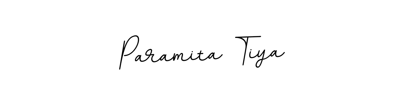The best way (BallpointsItalic-DORy9) to make a short signature is to pick only two or three words in your name. The name Paramita Tiya include a total of six letters. For converting this name. Paramita Tiya signature style 11 images and pictures png