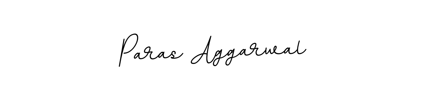 Make a beautiful signature design for name Paras Aggarwal. With this signature (BallpointsItalic-DORy9) style, you can create a handwritten signature for free. Paras Aggarwal signature style 11 images and pictures png