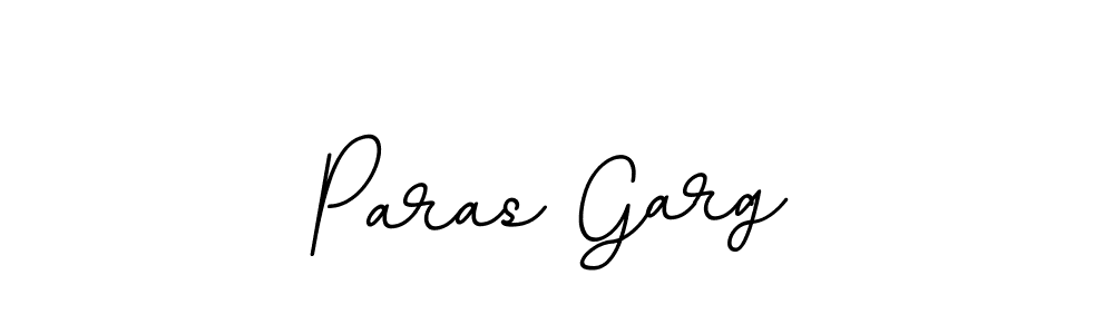 Design your own signature with our free online signature maker. With this signature software, you can create a handwritten (BallpointsItalic-DORy9) signature for name Paras Garg. Paras Garg signature style 11 images and pictures png