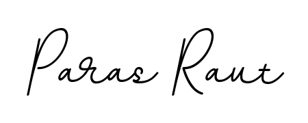 A sleek calligraphic signature for name Paras Raut utilizing BallpointsItalic-DORy9 styling. Great for adding personal signatures to photos and art. Paras Raut signature style 11 images and pictures png