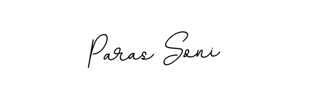 Design your own signature with our free online signature maker. With this signature software, you can create a handwritten (BallpointsItalic-DORy9) signature for name Paras Soni. Paras Soni signature style 11 images and pictures png